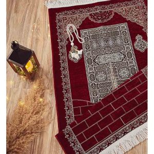 سجادة صلاة قماش ثقيل - maroon