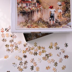 Kids fishing Puzzle - احجية الصور المتقطعة