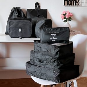 منظم حقيبة سفر - ٩ قطع - luggage organizer