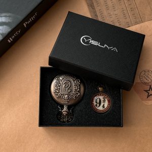 هدية ساعة جيب هاري بوتر مع قلادة ساعة الزمن السحري -  Pocket classic watch