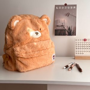 Cute bear plush backpack - حقيبة الدبدوب المجسم