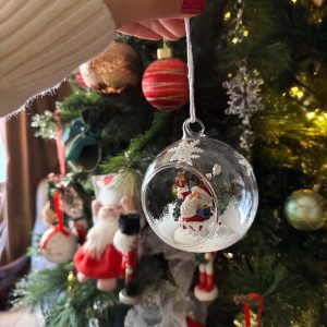 تعليقة الكرة الزجاجية - Christmas ornament transparent glass ball