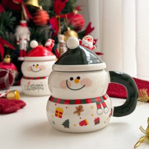 كوب رجل الثلج المجسم - Christmas mug snowma
